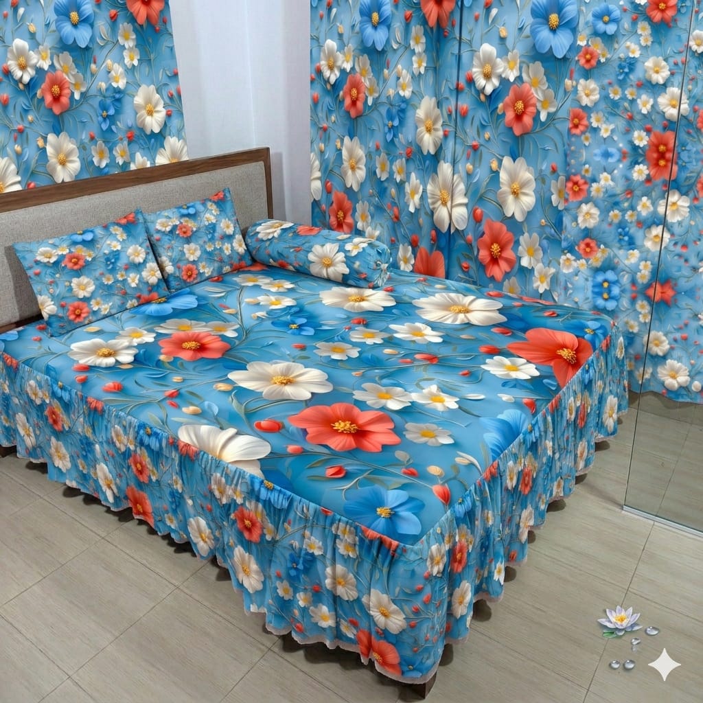 3D প্রিন্টের ওয়াটারপ্রুফ কুচি বেডশীট=100